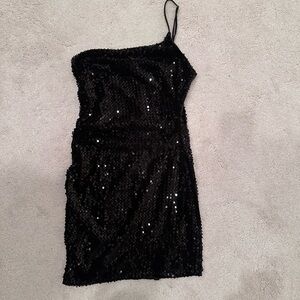 lucy in the sky mini dress black sequin